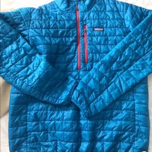 Teal Patagonia lightweight puffer jacket